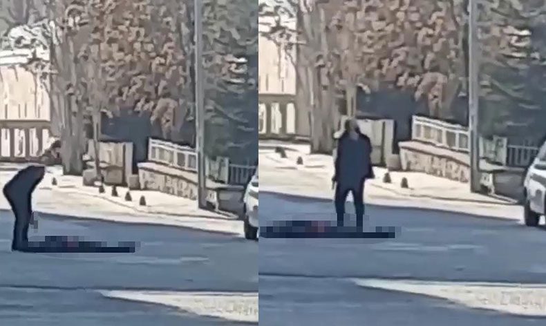 Dehşet anları kamerada