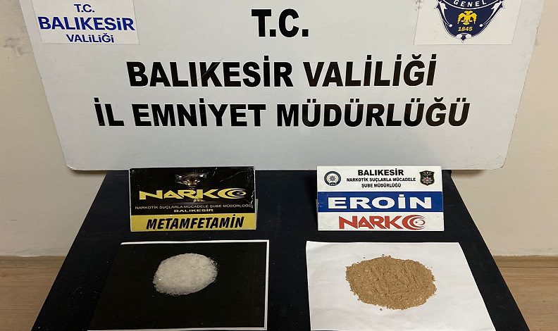 Balıkesir polisinden uyuşturucu operasyonu