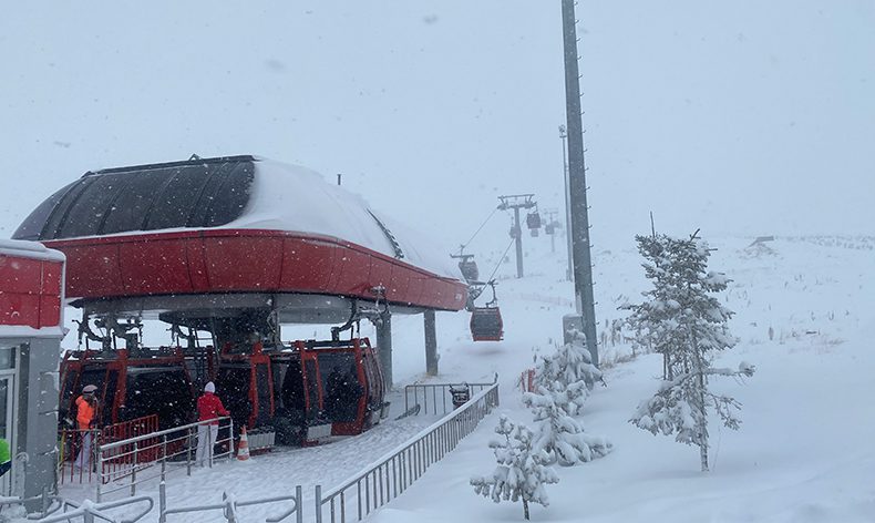 Erciyes’te kar sevinci