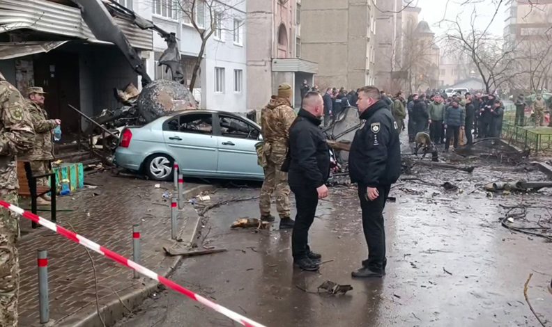 Ukrayna’da helikopter düştü: İçişleri Bakanı hayatını kaybetti