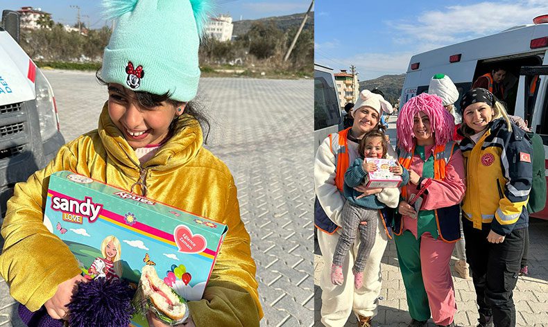 Depremzede çocukların oyuncak mutluluğu