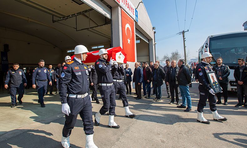 Bursa itfaiyesinde hüzünlü veda