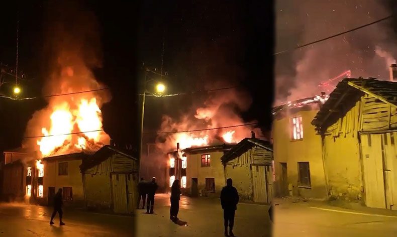Bursa’da 2 katlı ev alev alev yandı