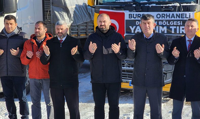 Orhaneli’de deprem bölgesine yardım seferberliği