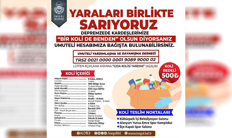 “Bir koli de benden”