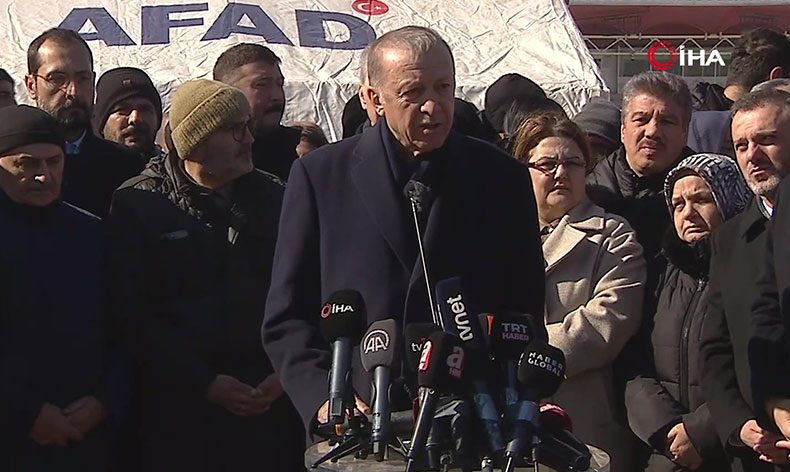 Cumhurbaşkanı Erdoğan deprem bölgesinde!