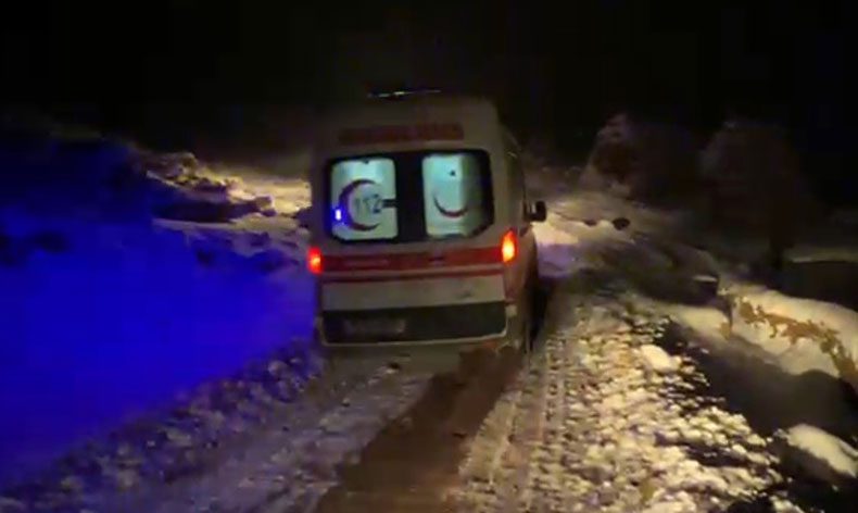 Ekipler hasta kadın için seferber oldu