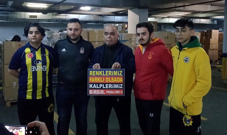 Fenerbahçe, Galatasaray ve Beşiktaş takımın taraftarı yardım çalışmalarını beraber yürütüyor