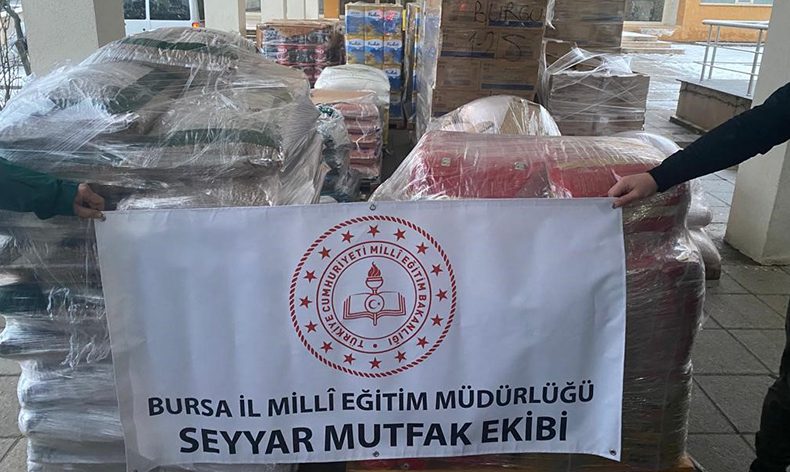 Bursa İl Milli Eğitim Müdürlüğü seyyar mutfak ekibi Hatay’a hareket etti