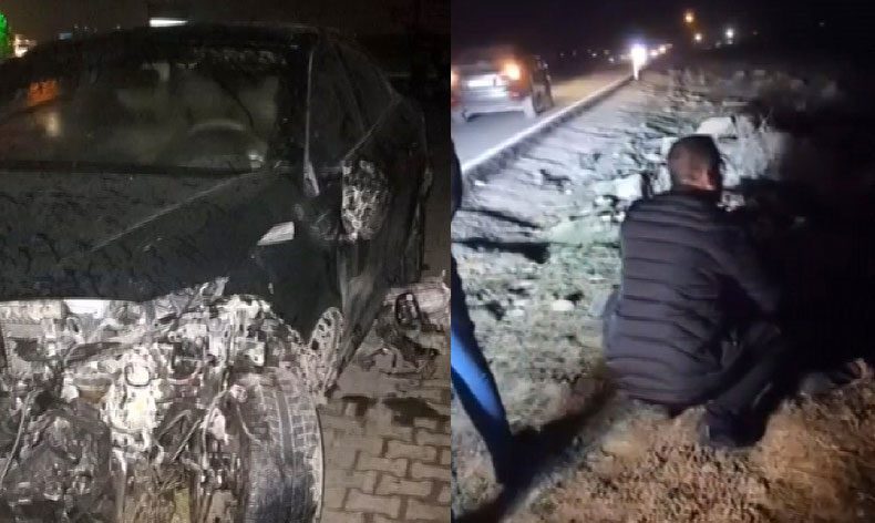 Köpeğe çarpmamak için şarampole yuvarlandı