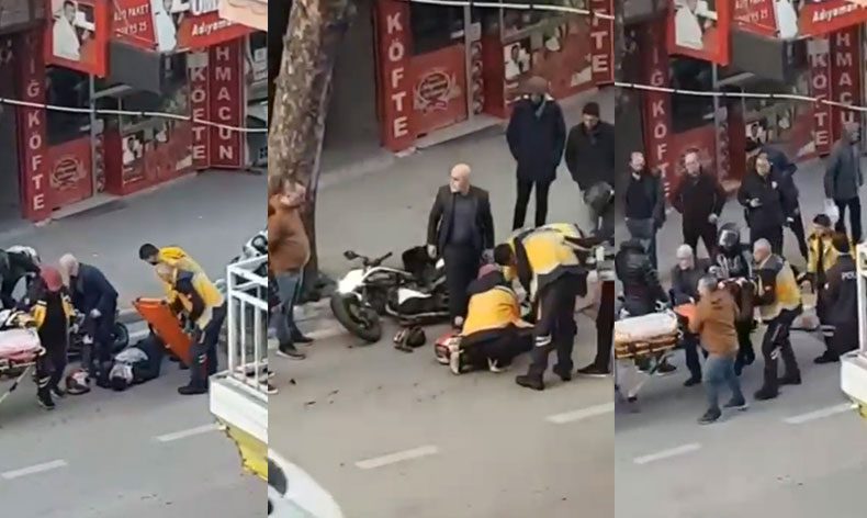 Kaza yapan sürücünün yardımına vatandaşlar koştu