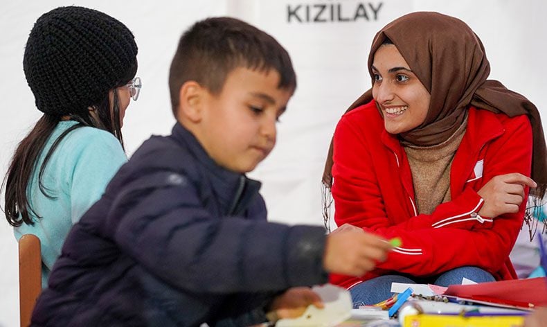 Kızılay’dan afetzedelere psikososyal destek