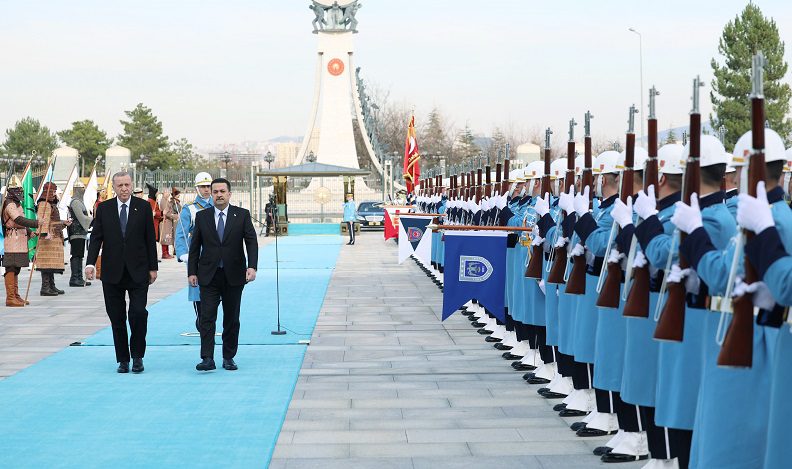 Cumhurbaşkanı Erdoğan, Irak Başbakanı es-Sudani’yi resmi törenle karşıladı