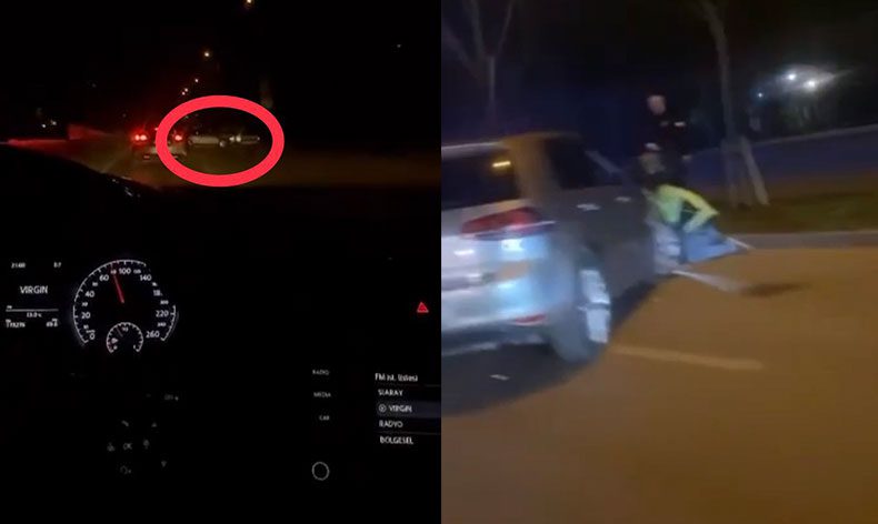 Bursa’da yolculuk anını görüntülerken kazayı çekti