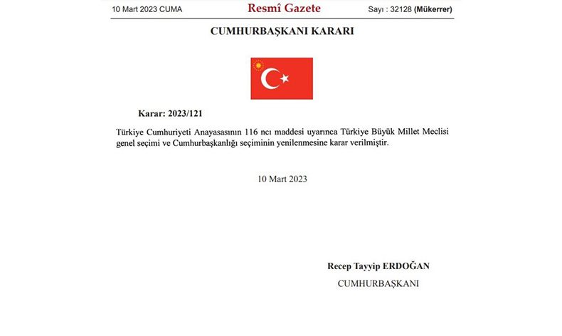 Cumhurbaşkanlığı seçimi Resmi Gazete’de