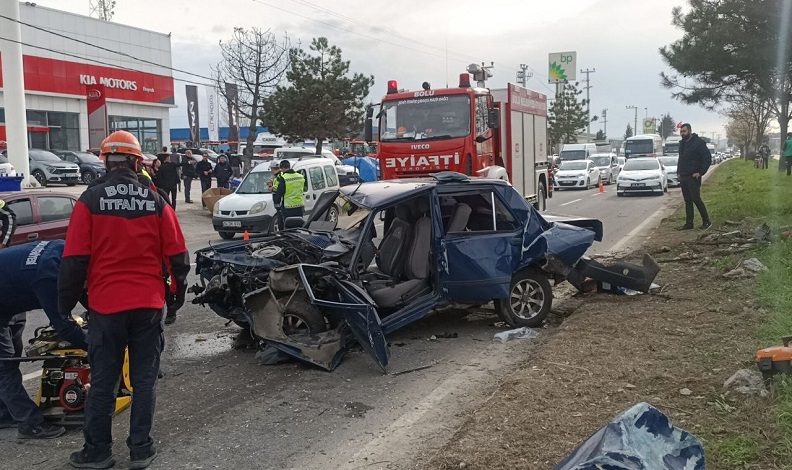 Bolu’da feci kaza