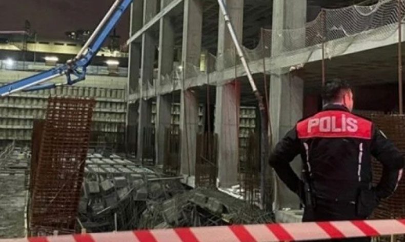 Şantiyede 5 işçi göçük altında kaldı