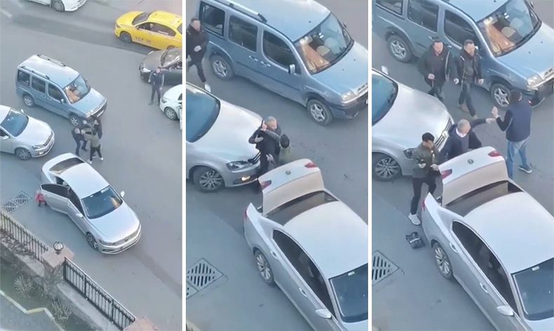 Yol verme kavgasında uzun namlulu silah çıkardı