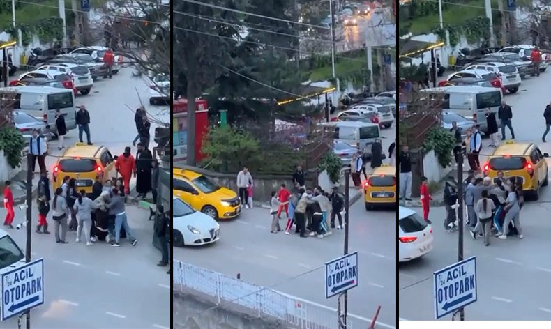 Bursa’da kadınların yan bakma kavgası kamerada