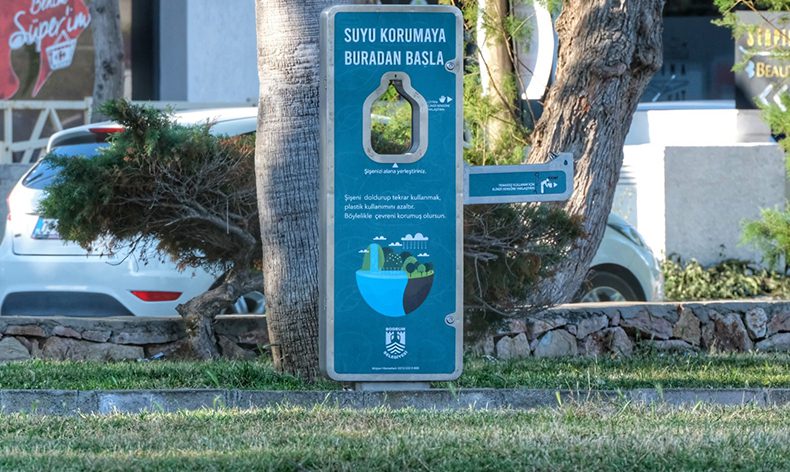 Yeni nesil su sebilleri Bodrum parklarında