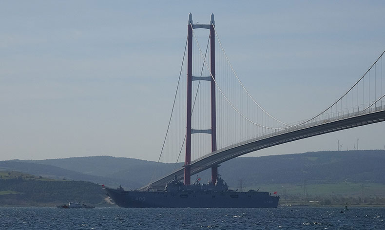 ‘TCG Anadolu’ Çanakkale’de