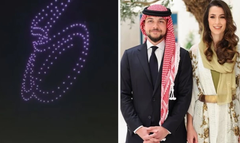 Düğün için 400 dronlu kutlama