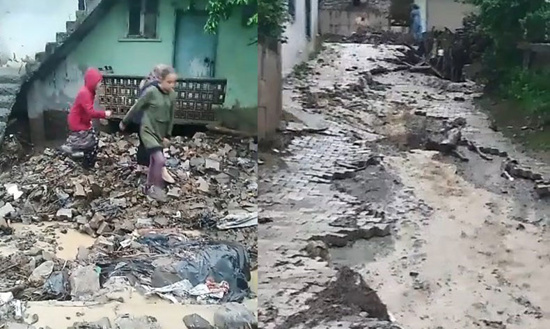 Sağanak su baskınlarına sebep oldu