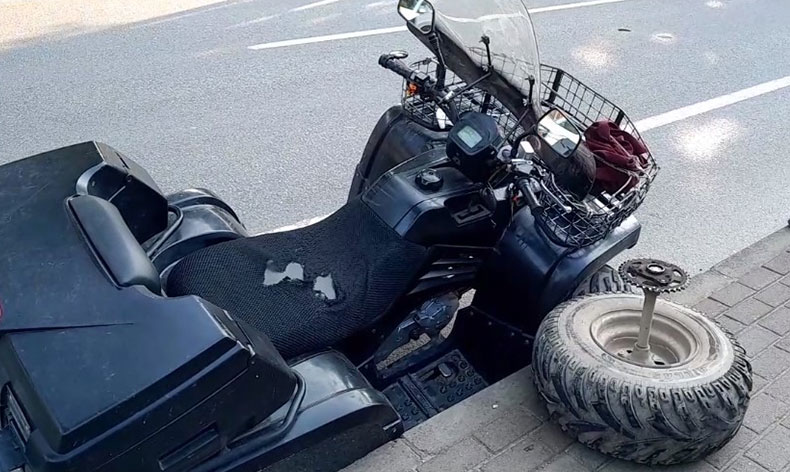 Mahalle Muhtarı ATV ile kaza yaptı