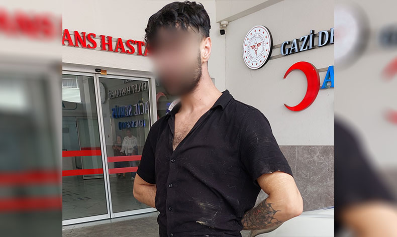 Bıçakla dini nikahlı eşini darp etti