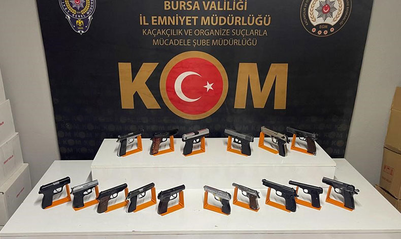 Bursa merkezli ruhsatsız silah operasyonu