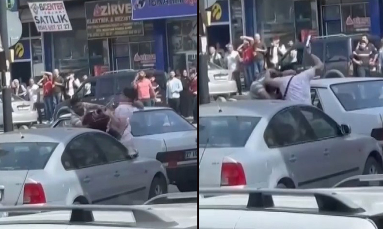 Sokak ortasında öldüresiye darp
