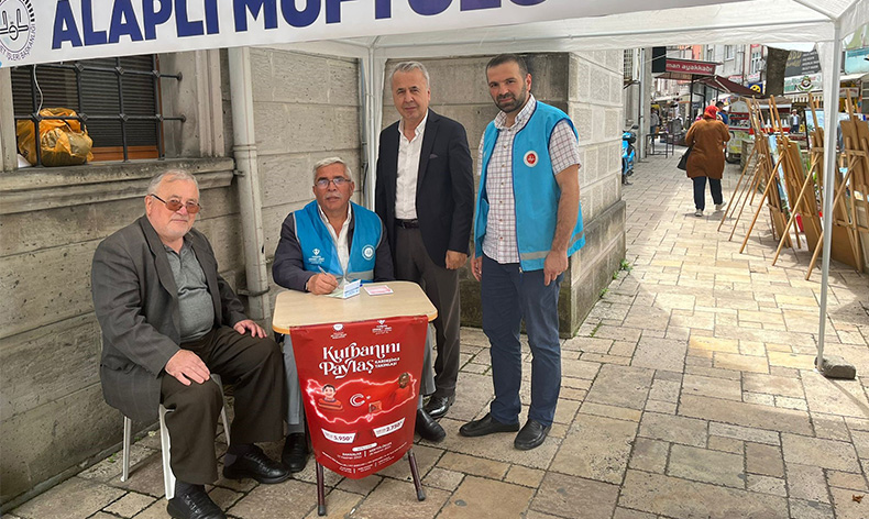 Vekalet yoluyla kurban bağış standı