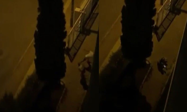 Direnen kadını bir yumrukla yere savurdu