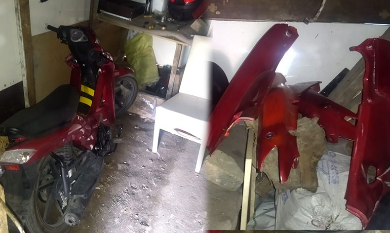 Çalınan motosikletini arkadaşlarıyla buldu