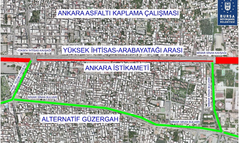 Bursa’da bu yollar asfalt yenilemesi için kapalı olacak