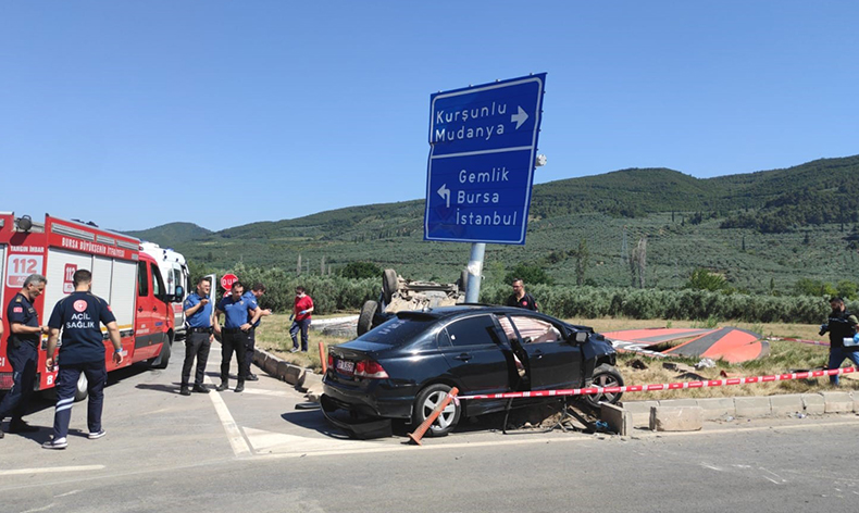 Bursa’da kafa kafaya feci kaza