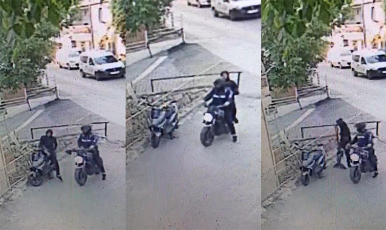 Motosikletle gelip motosiklet çaldılar