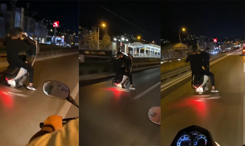 Bursa’da trafikte tehlikeli yolculuk