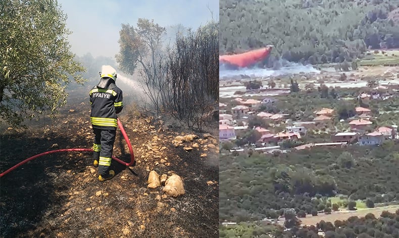 Anız yangınları söndürüldü