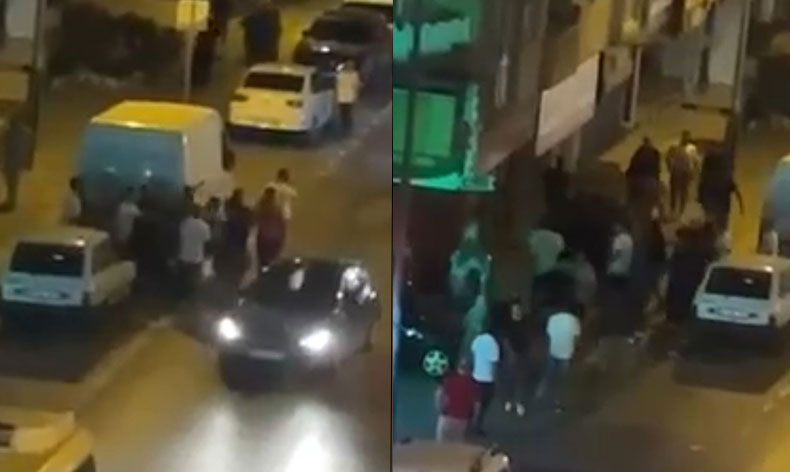 Bursa’da aileler tartıştı sokak ringe döndü