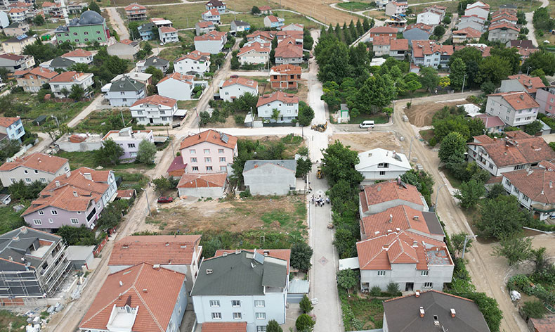 65 sokakta kaplama çalışması