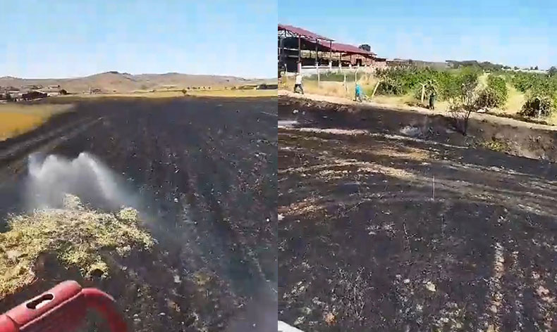 Elazığ’da samanlık ve arazi yangını
