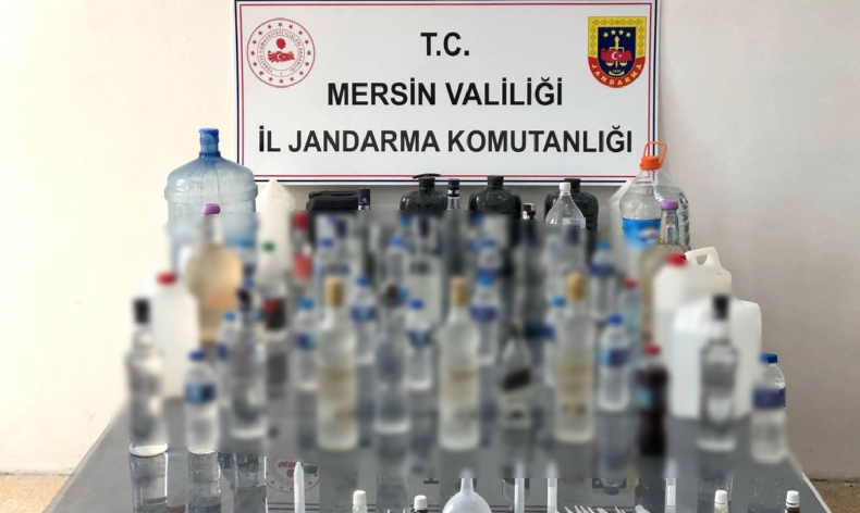 100 litre sahte içki ele geçirildi