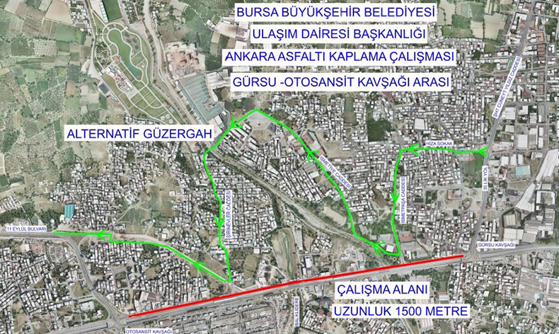 Ankara yolunda trafik düzenlemesi