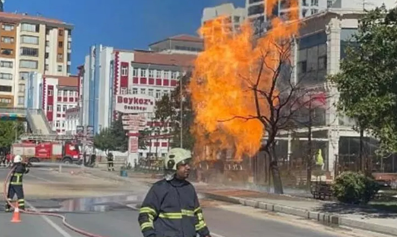 Doğal gaz boru hattında patlama