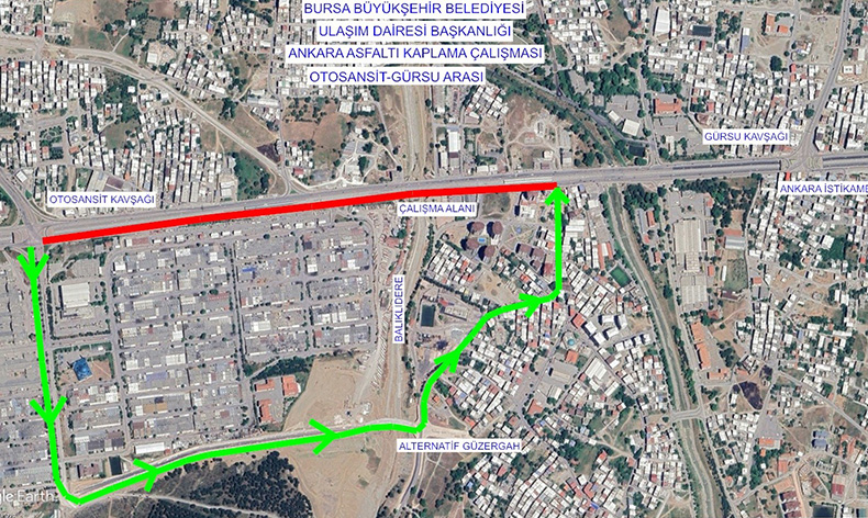 Büyükşehir’den Bursa – Ankara yolunda trafik düzenlemesi