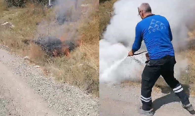Yangını fark etti, faciayı önledi