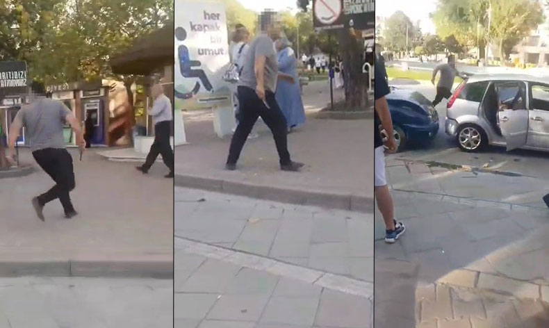 Kaza sonrası bıçakla dehşet saçtı