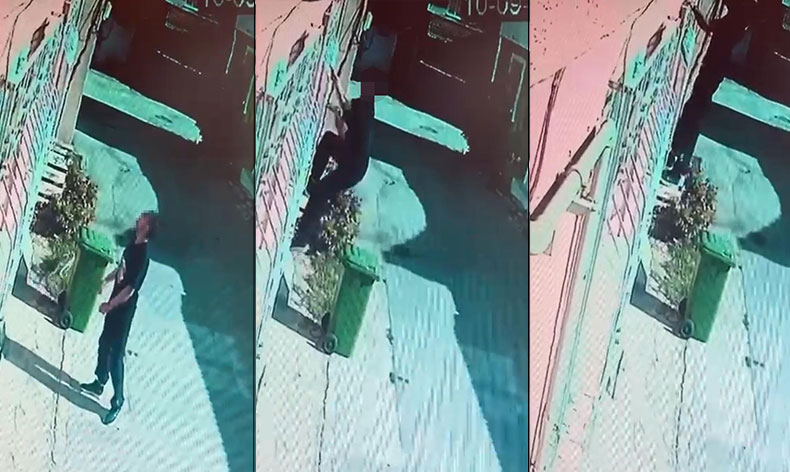 Balkona örümcek adam gibi tırmanarak kıyafet çaldı