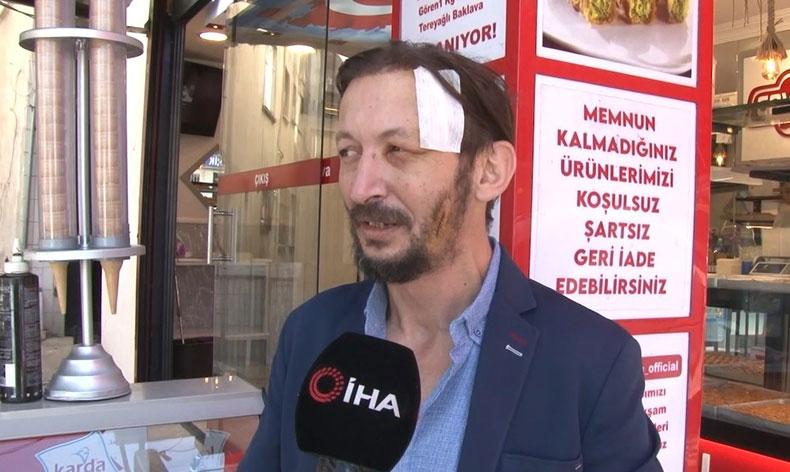 ‘Ne bakıyorsun’ deyip esnafı kafasından bıçakladı